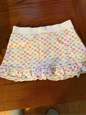 jumping beans White Skirt with Pastel Heart Print